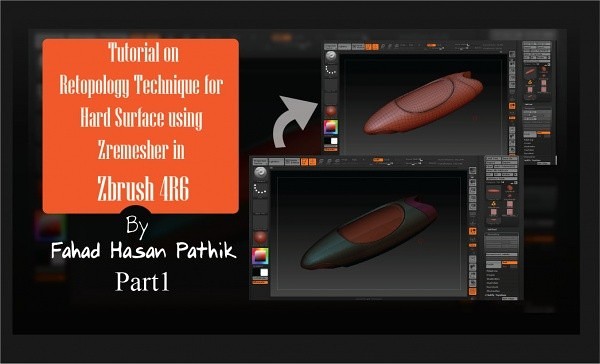 Retopology technique for hard surface using Zremesher in Zbrush